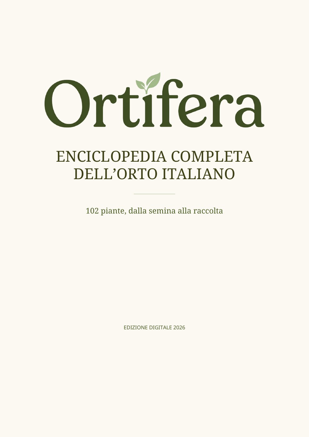 Copertina dell'Enciclopedia completa dell'orto italiano di Ortifera